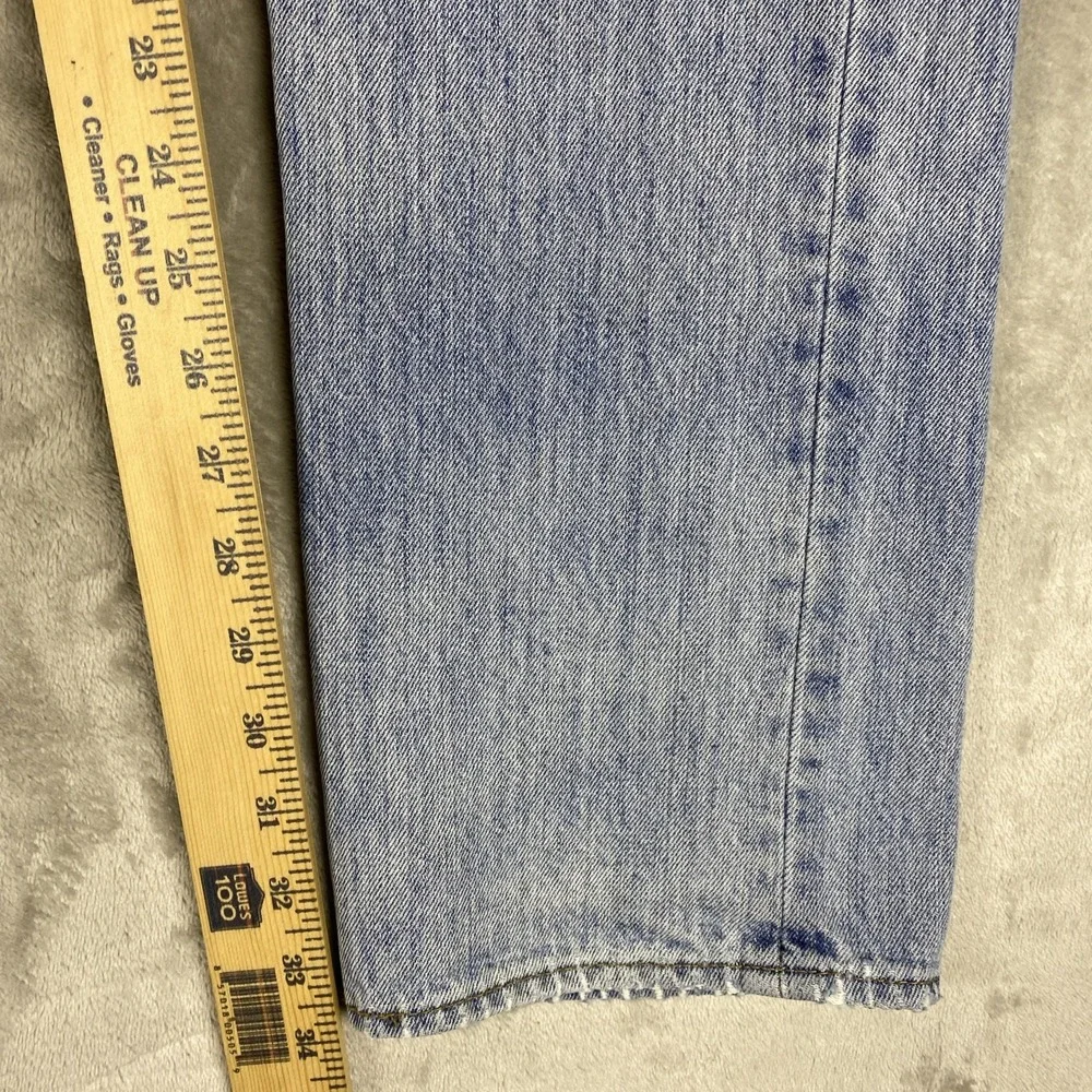 Levis 501 Men's Jeans W 32x L 34 Light Wash Factory Distressed Button Fly